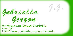 gabriella gerzon business card